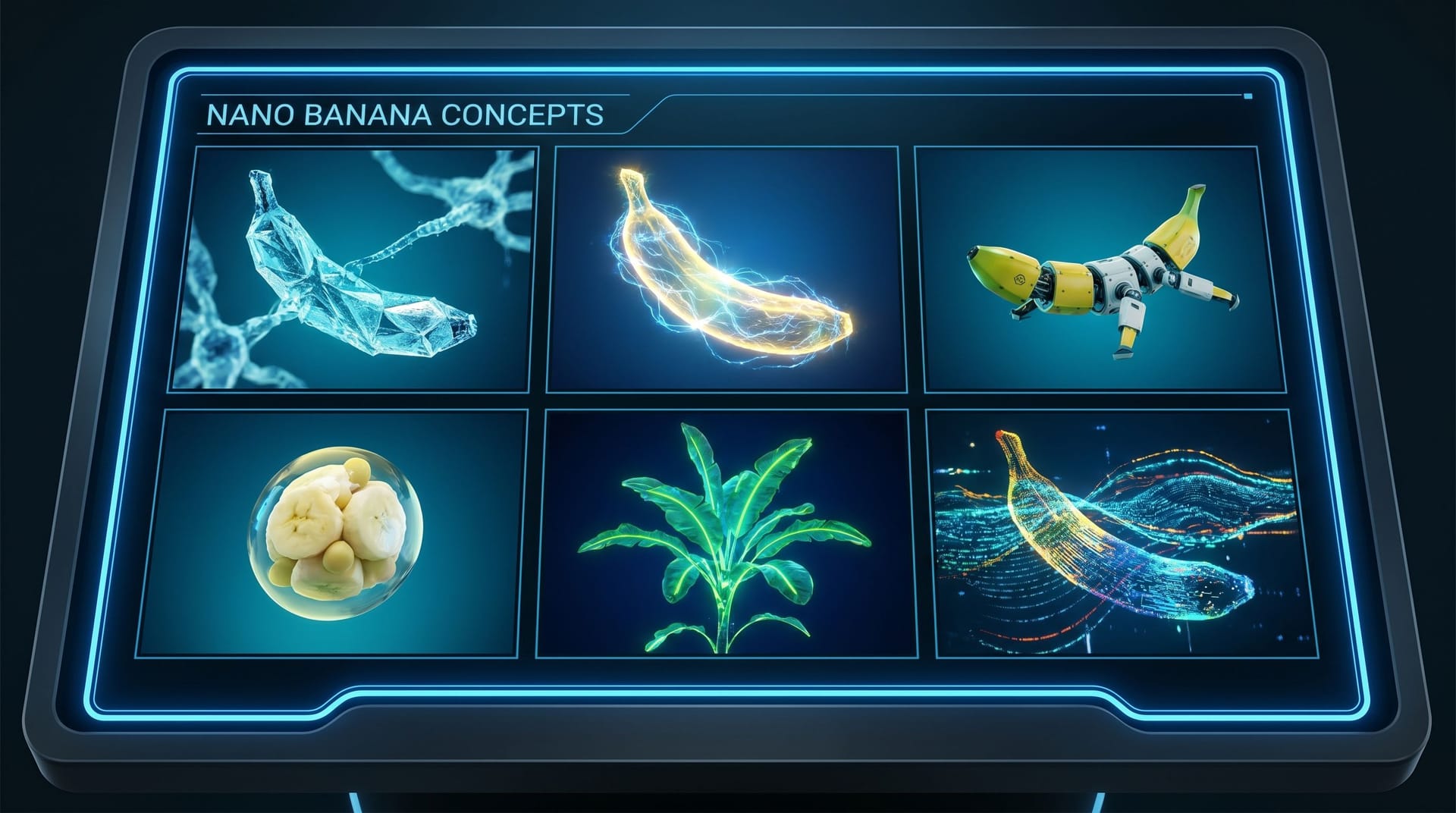 Nano Banana Prompt: draw me a 2 x 3 grid, showing 9 stunning next-level creative...